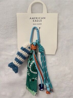American Eagle Outfitters Teal, Blue & White Kids Bag Charm